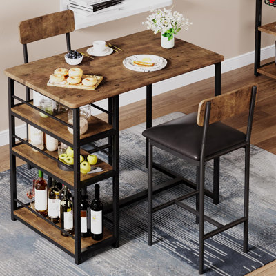 Soteria 2 - Person Solid Wood Top Four Leg Dining Set