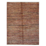 High-Quality Hand-Knotted Navy And Red Area Rug