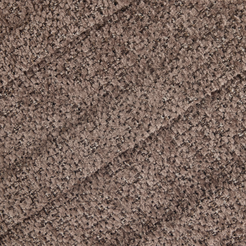 Repose-pieds rond 26,5 po Chenille, Brun