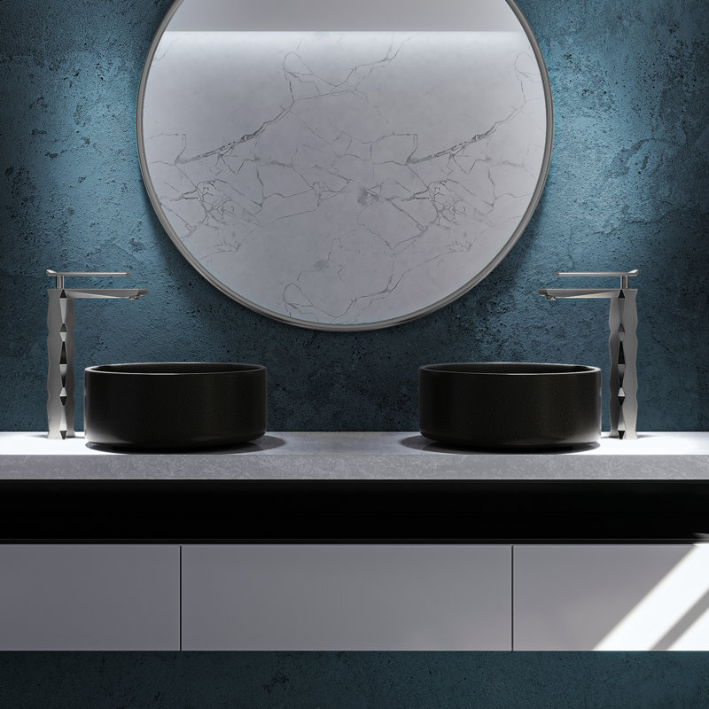 Ikon High Luxury Vessel Sink Bathroom Faucet, White
