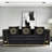87.7" Luxury Velvet Sofa Couch With 6 Pillows & Golden Metal Decor-1681871380