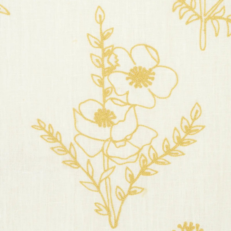 Lisbeth Embroidery Fabric, Yellow