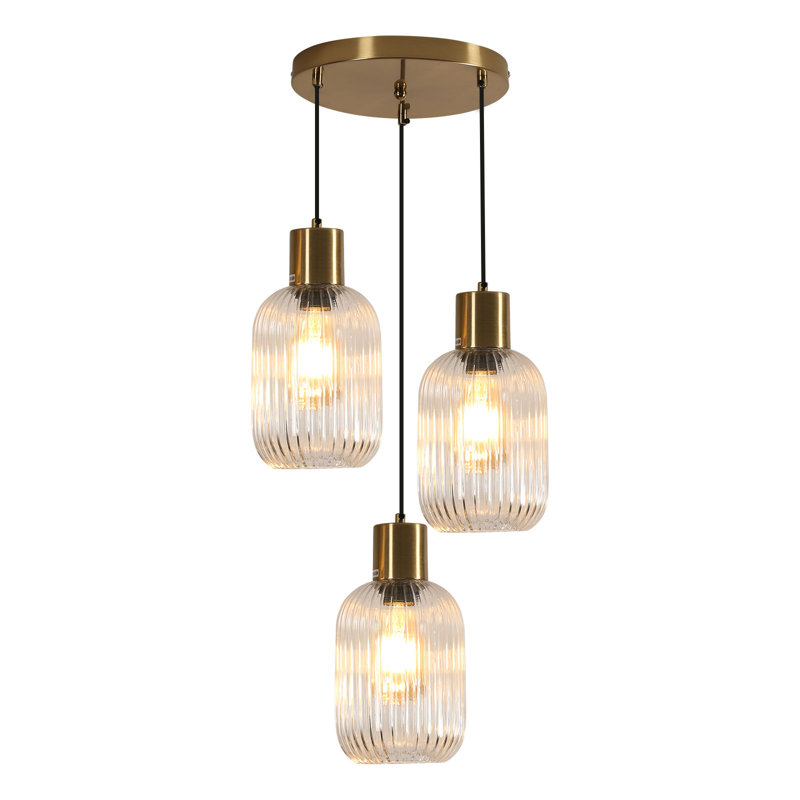 Modern Glass 3-Light Pendant