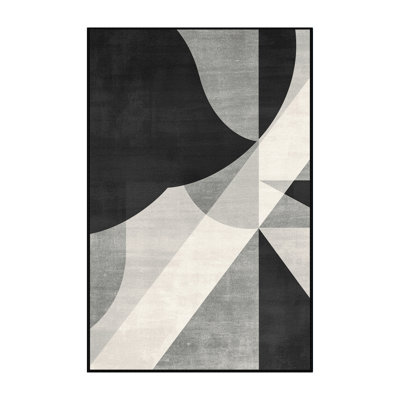Tapis gris moderne et contemporain lavable à la machine Bensonhurst