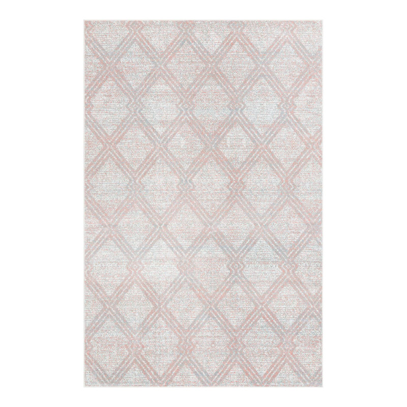 Langley Street® Modern Trellis Massie Rug, Rectangle 7'10" x 10', Pink