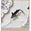 Peinture murale horizontale moderne de luxe à neuf poissons jouant dans le grès-684649173