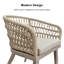  Chaises de patio pour l'extérieur avec coussin et rotin PE toutes saisons