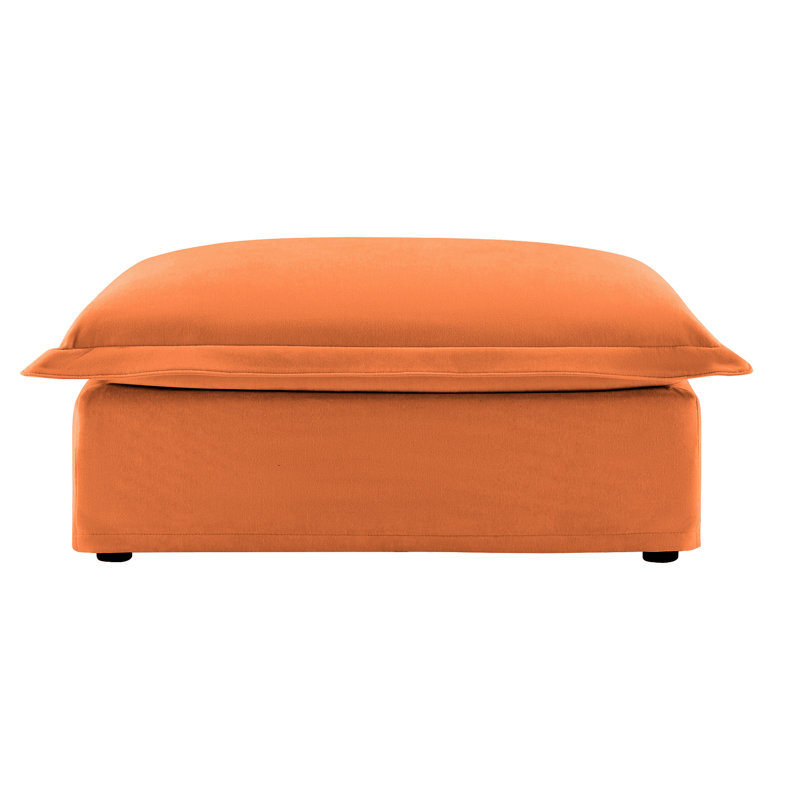 Orange With Soft Sponge, Cascade , Removable Covers, And Convenient Luxurious Comfort, Natural Design, Wood Frame