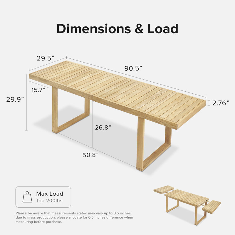Table de salle à manger 90,5 "