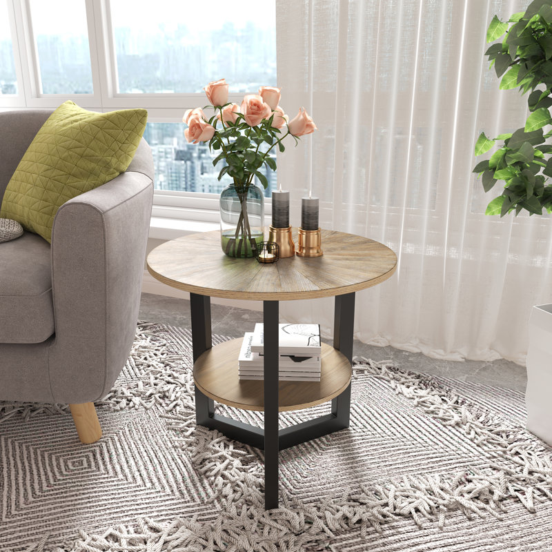 Huckle Frame End Table, Brown