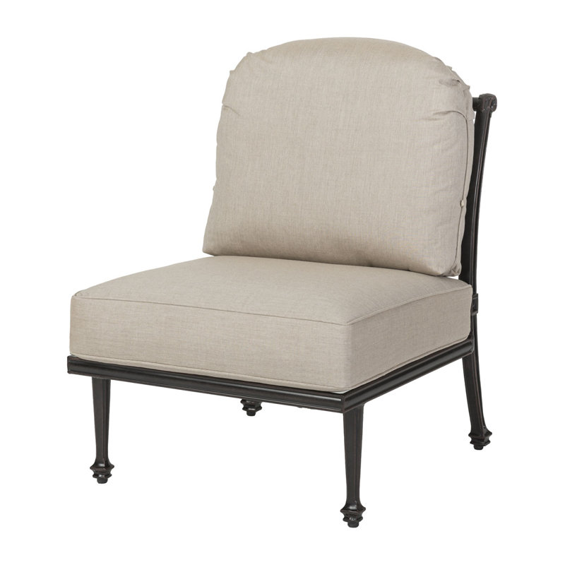 Grand Terrace Cast Outdoor Lounge Chair, Cast Ash Sunbrella® Plainweave, Vintage
