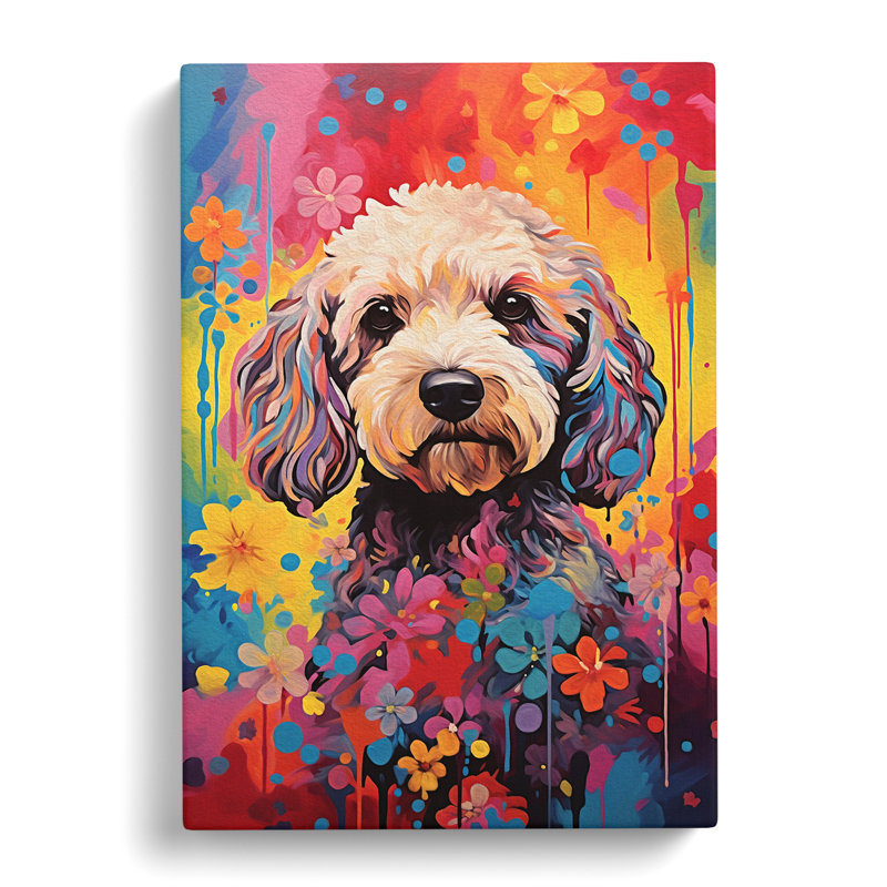 Cockapoo Colour Field - No Frame Print, 76cm H x 50cm W x 3cm D