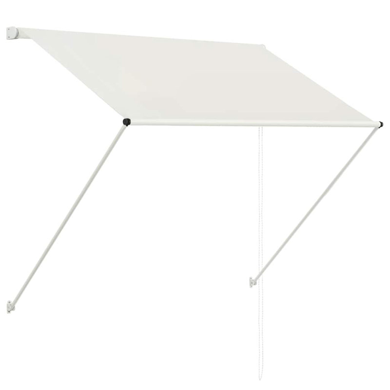 Structure en acier auvent crème avec abat-jour extérieur 100% polyester enduit de polyuréthane, Couleur unie, Crème