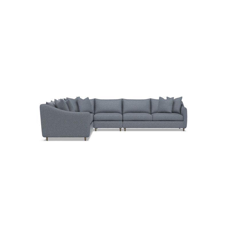 Joli Sectional, Greige, 32.5" H x 137.5" W x 137.5" D, Gray Velvet