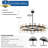 Elrey 36" W 36-Light Dimmable Crystal Chandelier-2143791396