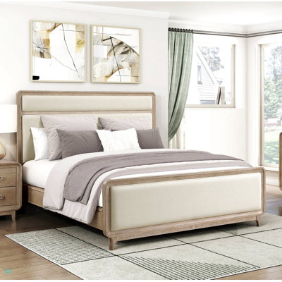 Modern Elegant Design Queen Bed Upholstered  Chenille Wooden Bedroom Furniture 1Pc