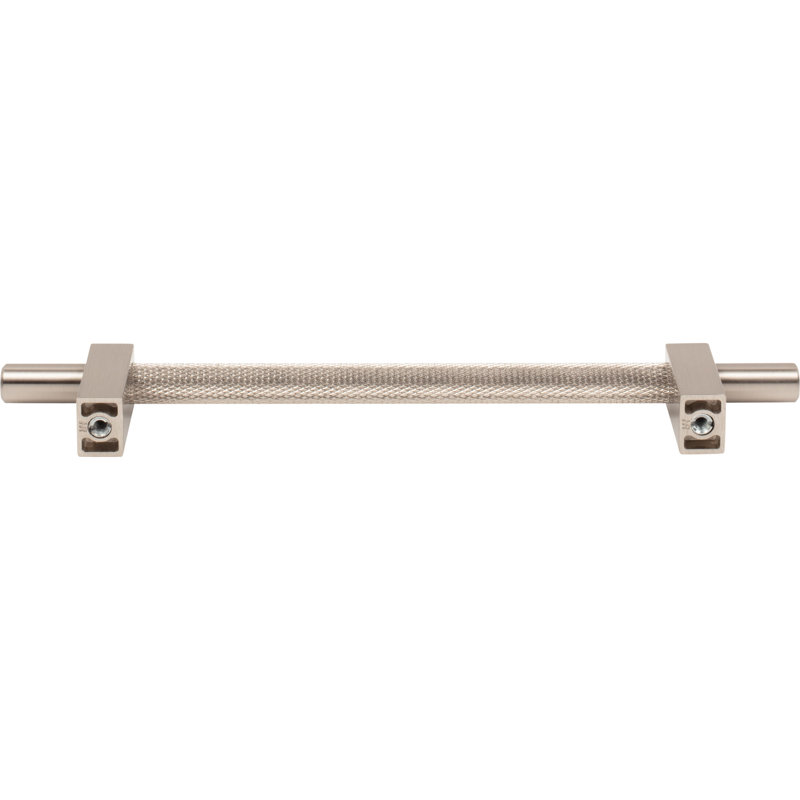 Larkin 3 Knurled Center Bar Pull, Satin Nickel, 5 1/16"