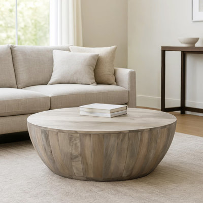 Teasdale Solid Wood Single Drum Coffee Table