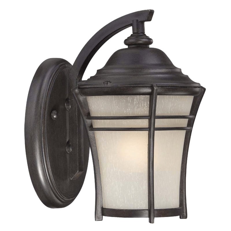 Lanterne murale d’extérieur 1 luminosité Darielle, Corail noir, 10 po x 6,25 po