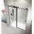 60" W X 76" H Sliding Frameless Shower Door In Matte Black With Clear Glass