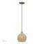 Mini-luminaire suspendu en forme de feuille d'or antique 1 lumière Summervine-132211282