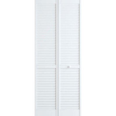 Louvered Wood Bi-Fold Door