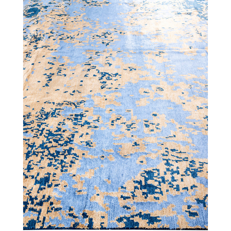 Overdyed One-of-a-Kind Rectangle 8'10" X 11'9" Hand Knotted Area Rug