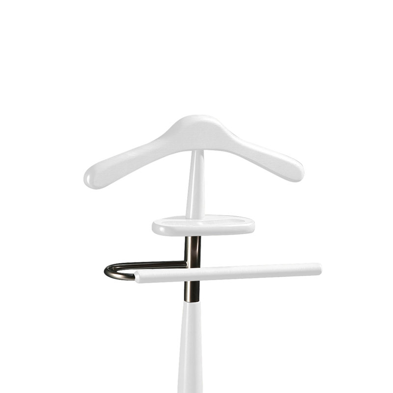 Solid Wood Freestanding Valet Stand, White