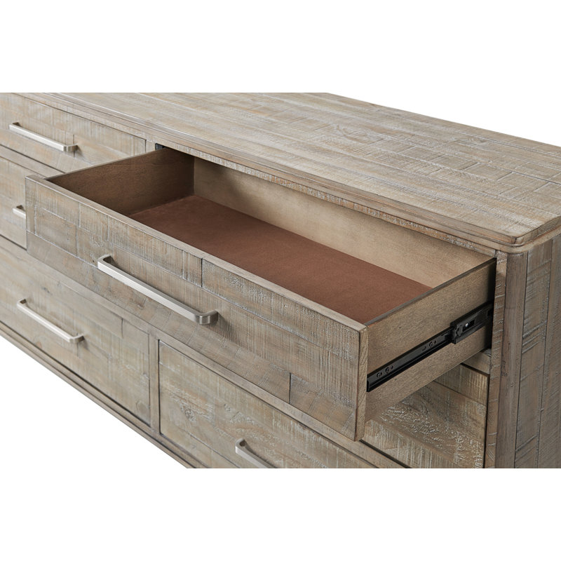 Mauve Solid Wood 6-Drawer Double Dresser, Hazelwood