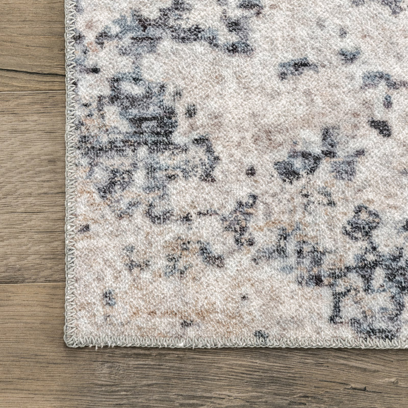 Danae Abstract Machine Washable Area Rug for Living Room Bedroom Dining Room Kitchen, Rectangle 6' x 9'