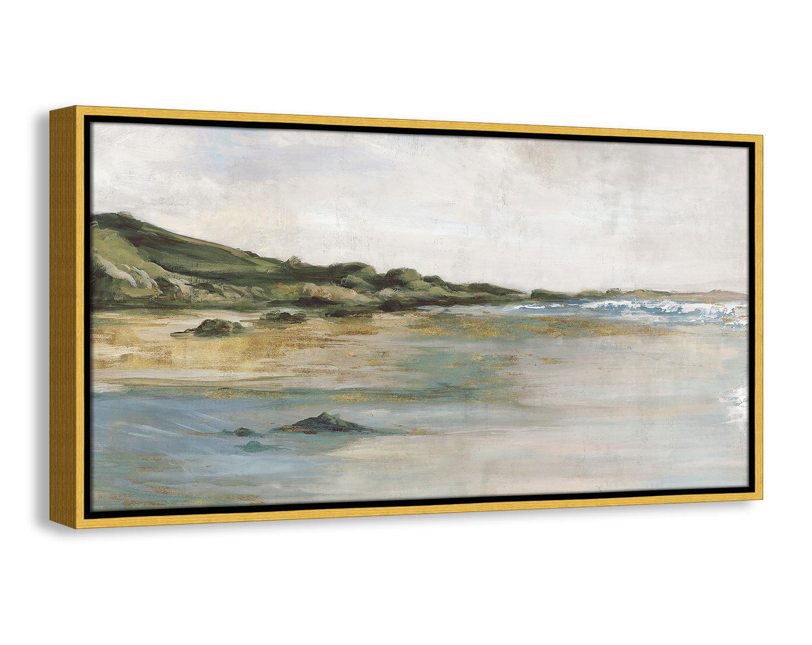 Cordoba "Tide's Edge" Print, 16.5" H x 31.5" W, Gold