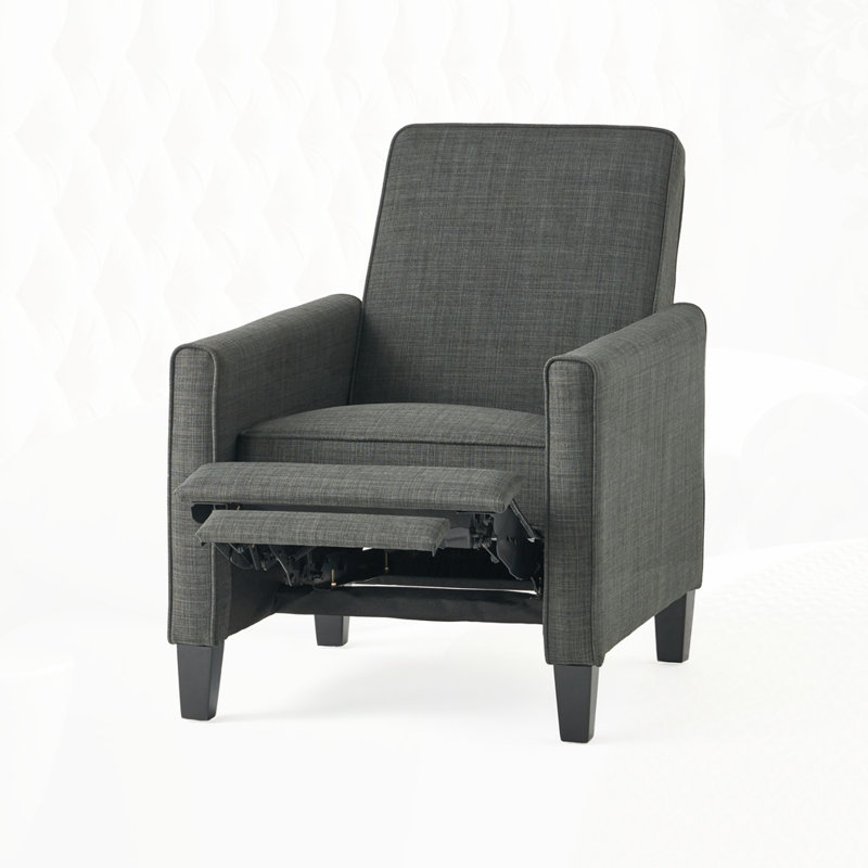 Fabric Push Back Chair, Gray Fabric