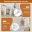 Electric Heated Towel Rail with Timer, Bathroom Warmer Ladder Radiator with Adjustable Storage Shelf