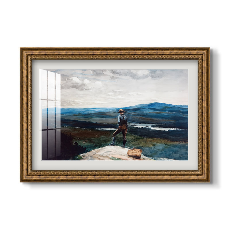 " The Ranger, Adirondacks " by Winslow Homer, 16x22 INNER SIZE, Framed Print with Mat, Venetian Bronze Relief