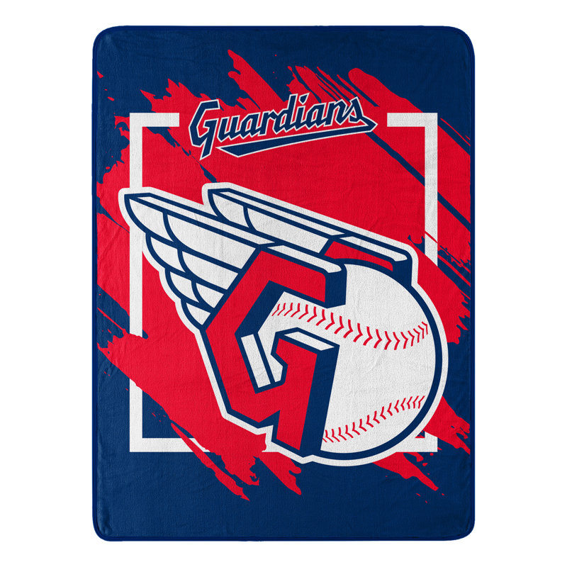 Cleveland Guardians Red and Blue Micro Raschel Throw Blanket