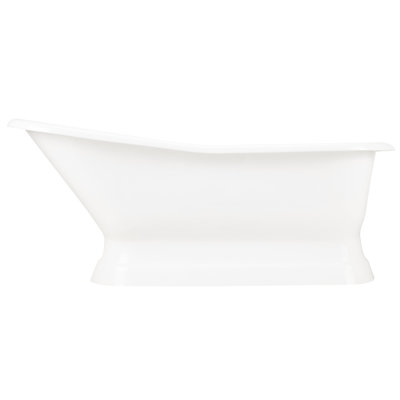 Jude 66" Cast Iron Soaking Freestanding Tub with Pre-Drilled Overflow Hole - Less Drain