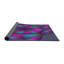 Tapis bleu rose/aqua tissée à la machine-1073276028