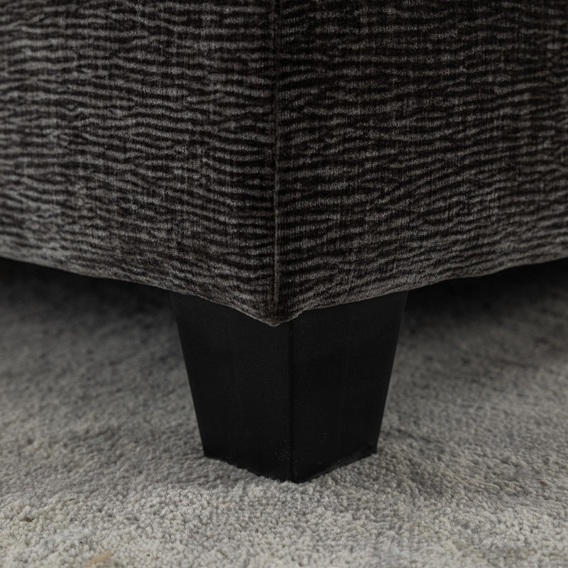 Canapé modulaire en chenille de 111 po, Gris chenille