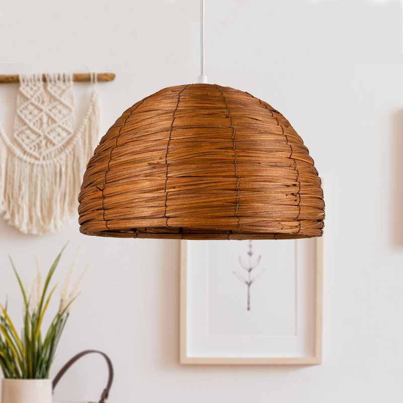 Potlatch 1 - Light Dome Pendant, Brown, White