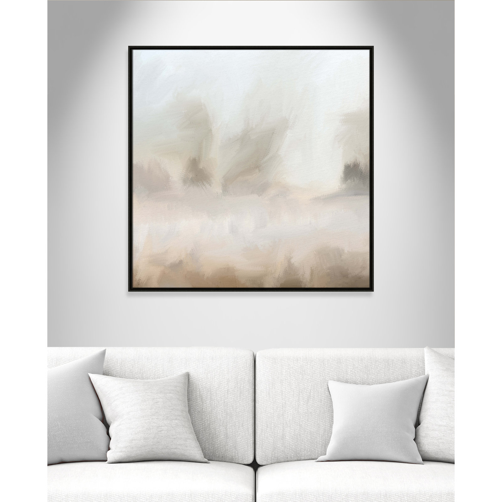 Bushwick "Mirage" Print, 37.5" W x 37.5" H, Espresso
