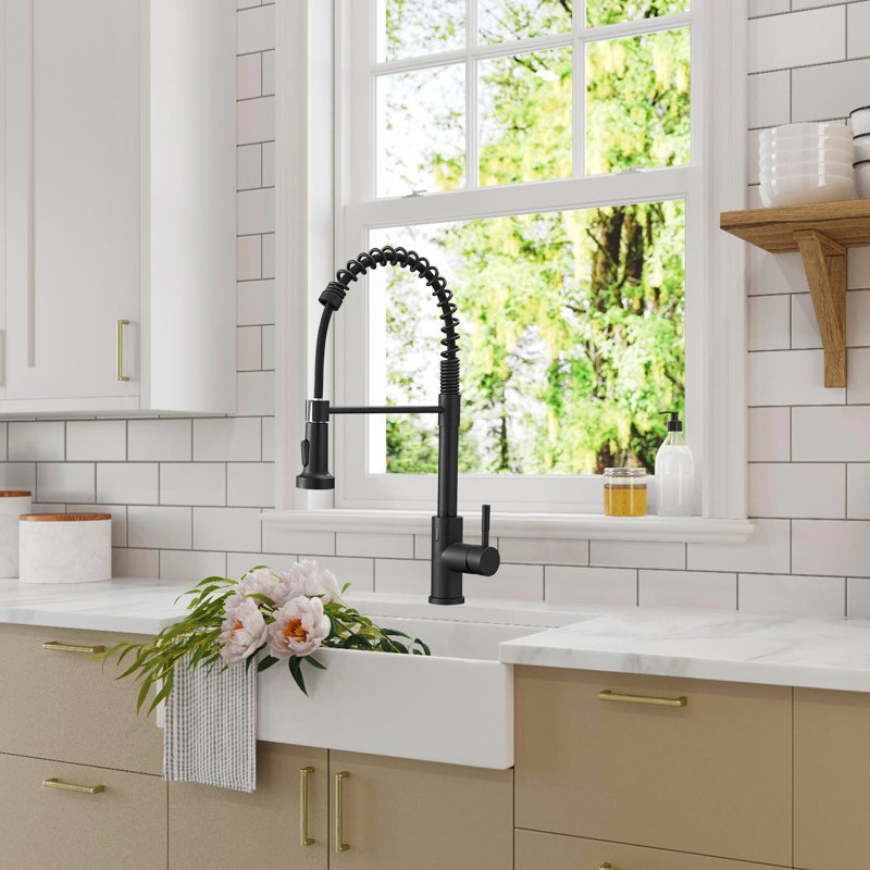 Fapully Pull Down Touchless Kitchen Faucet, Matte Black