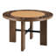 Ensemble de table de salle à manger contemporaine 5 pièces, table de jeu convertible ronde 48 po avec plateau en vinyle et 4 chaises rembourrées en tissu-128975914
