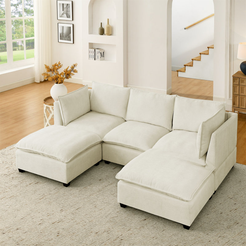 Canapé modulaire Comfy Cloud Couch, Blanc beige, 3