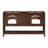 Zoe 60'' Double Bathroom Vanity Base Only in Walnut Finish