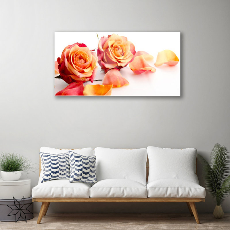 Floral Roses - No Frame Print on Glass