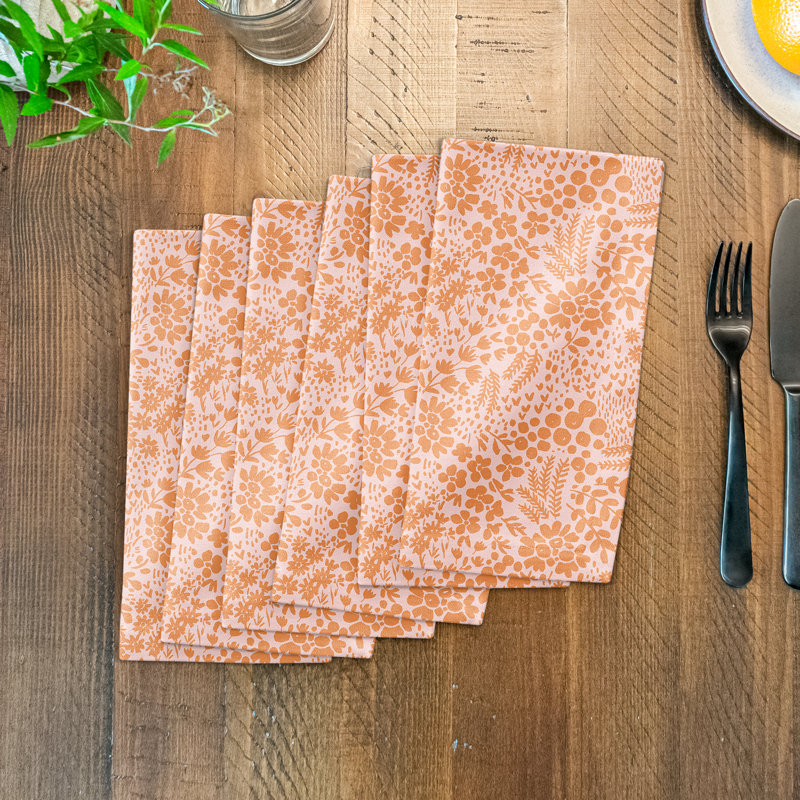 Serviette en coton 10 po D Délicate, Orange