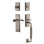 Nostalgic Warehouse New York Plate F Grip Handleset with Single Cylinder Deadbolt and Swan Lever