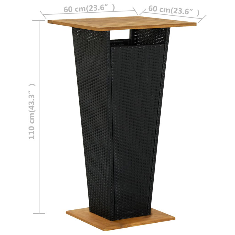 Kharim Bar Table, Black