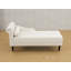 Chaise longue blanche en tissu moelleux