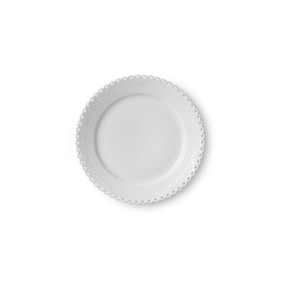 White Fluted Full Lace Dinner Plate 10.63"
